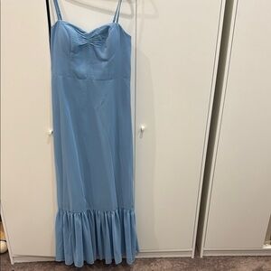 Azazie Light Blue Maxi Dress